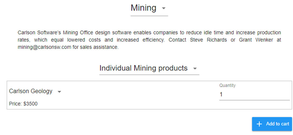 Carlson Geology pricing 1
