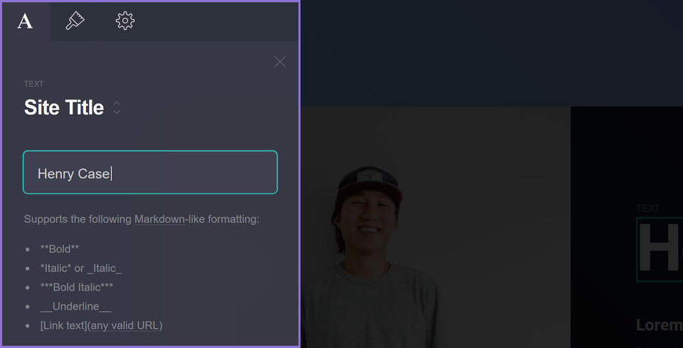 Carrd screenshot