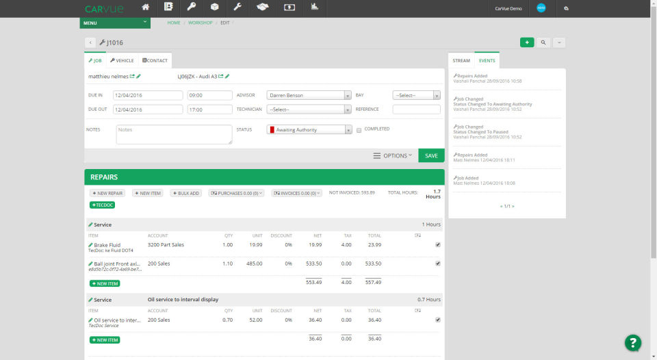 CarVue screenshot 1