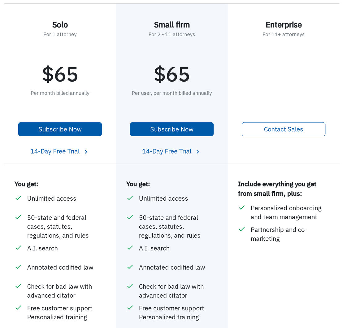Casetext pricing 1