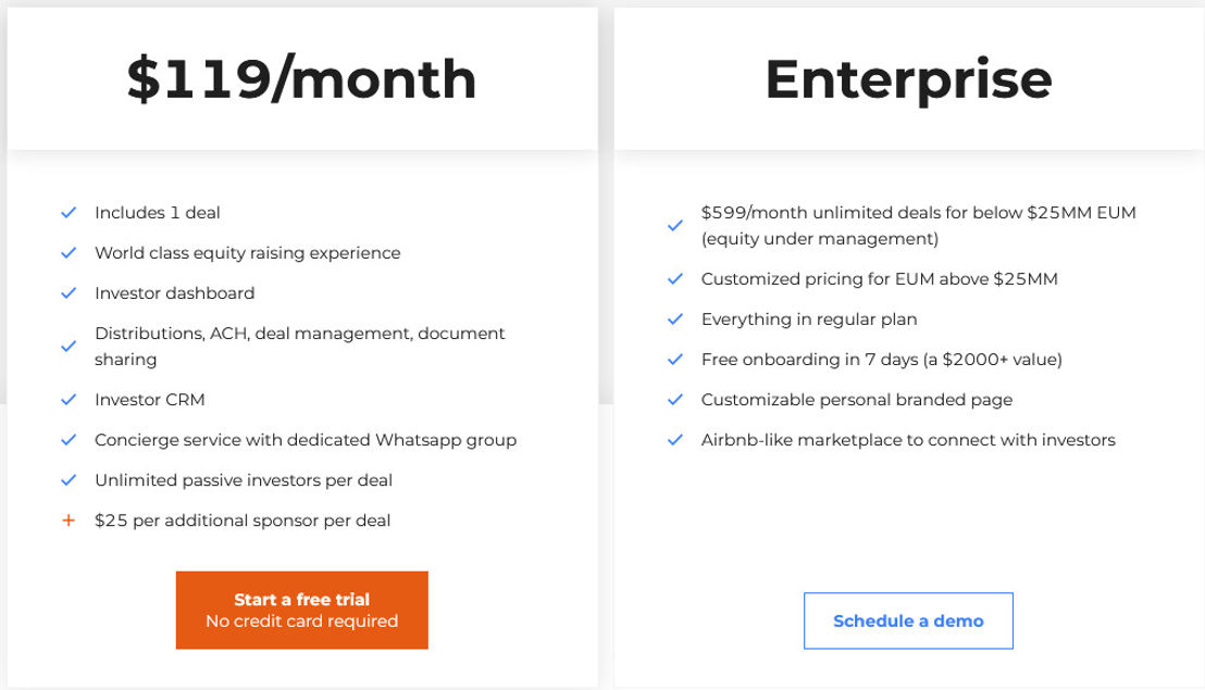 Cash Flow Portal pricing 1