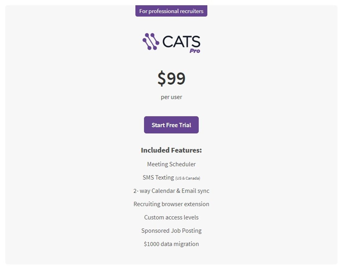 CATS pricing 2