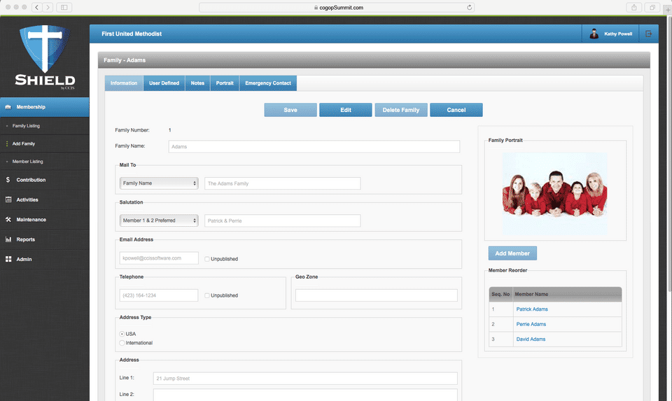 CCIS Church Management Software screenshot 1
