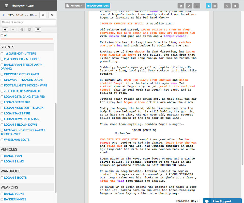 Celtx screenshot 4