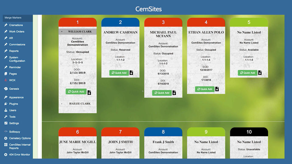 CemSites screenshot 1