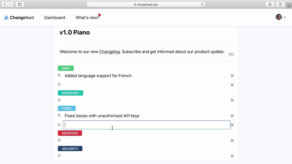 Changefeed screenshot 1