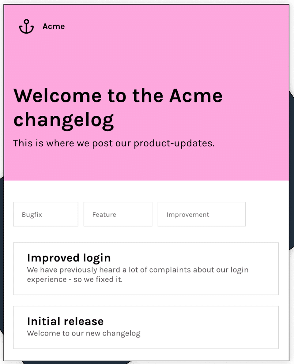 Changes screenshot 1