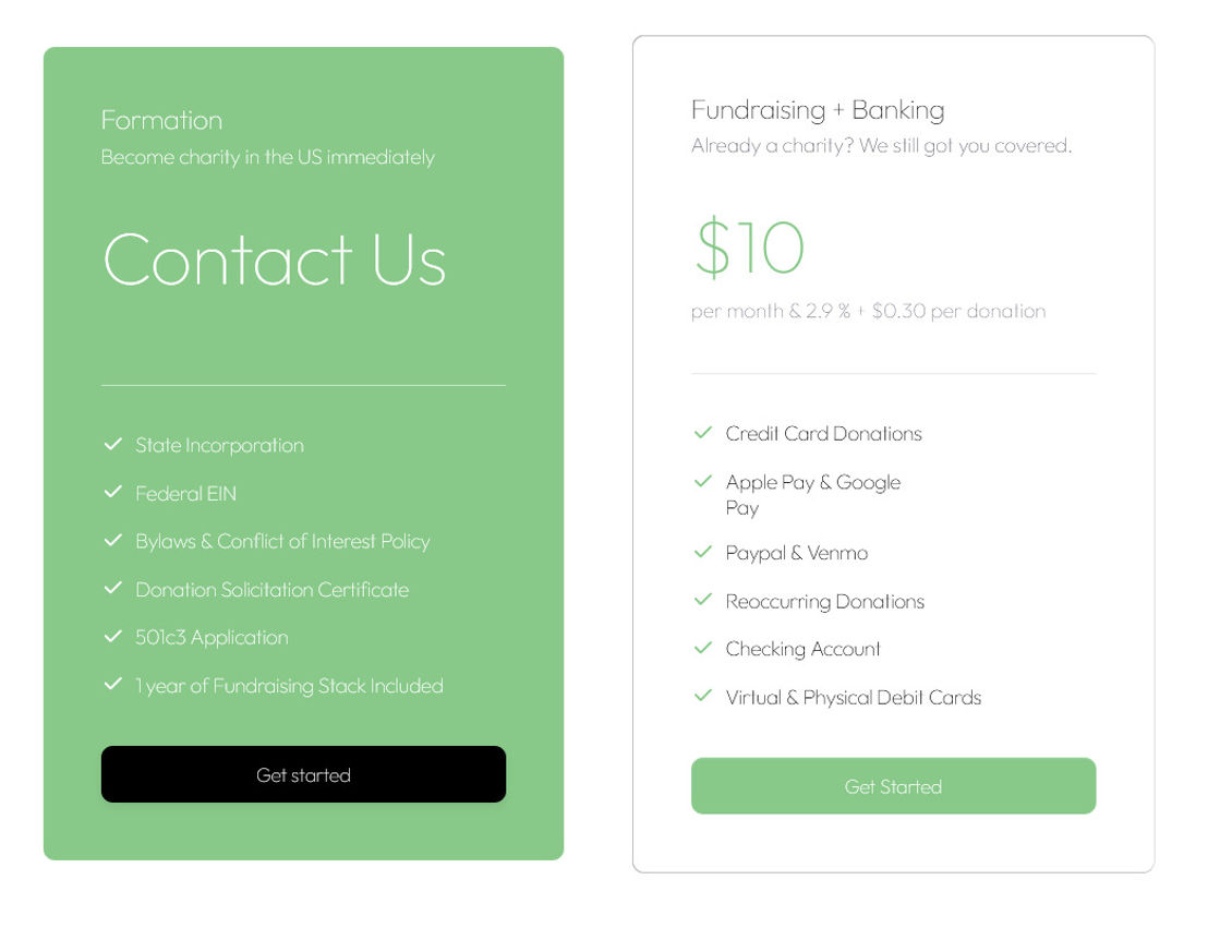 CharityStack pricing 1