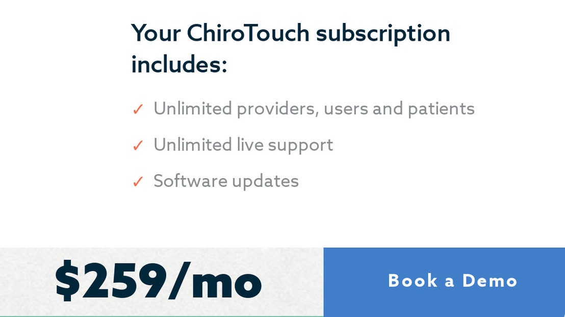 ChiroTouch pricing 1