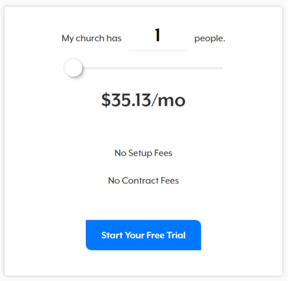 Church Office Online pricing 1