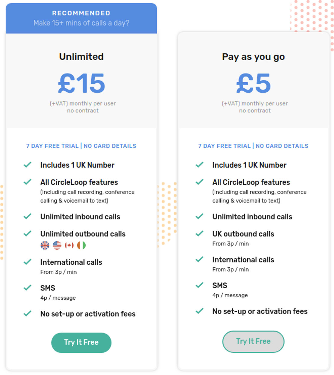 CircleLoop pricing 1