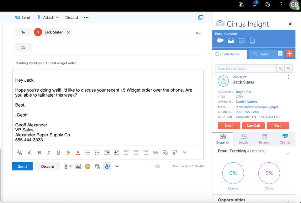 Cirrus Insight screenshot 3