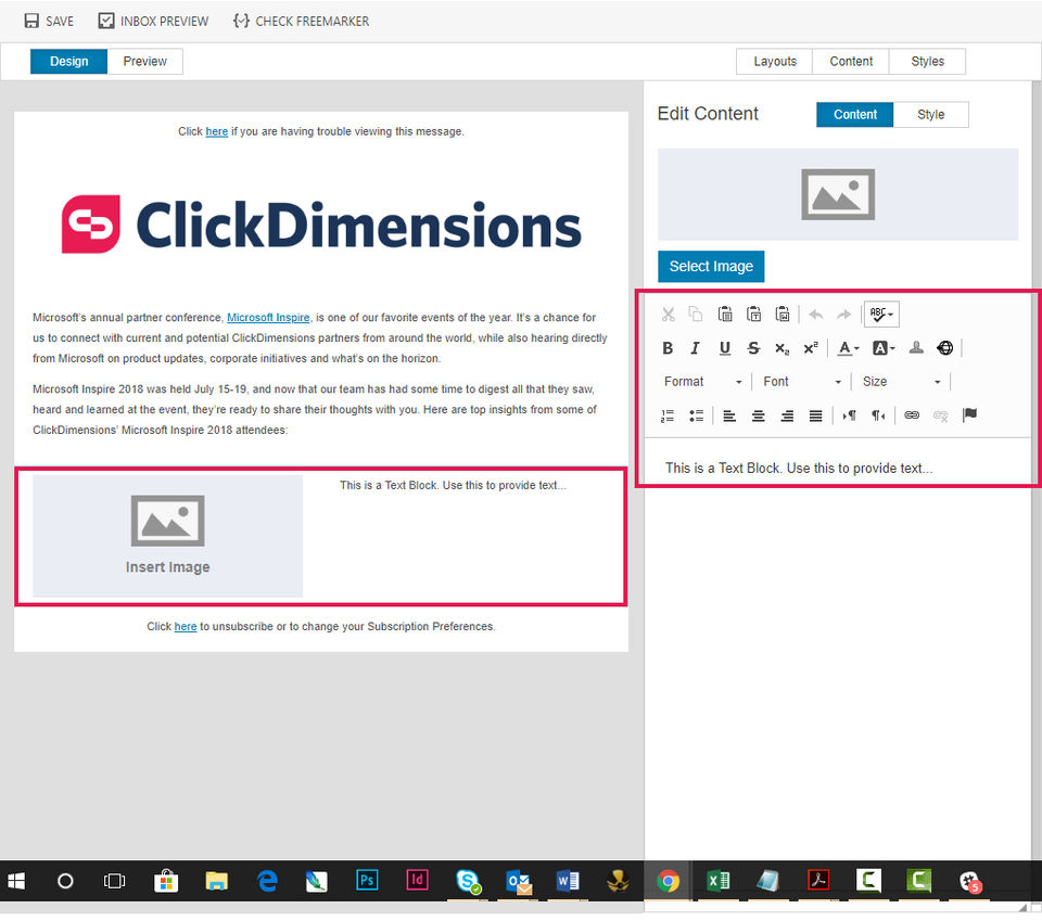 ClickDimensions screenshot 3