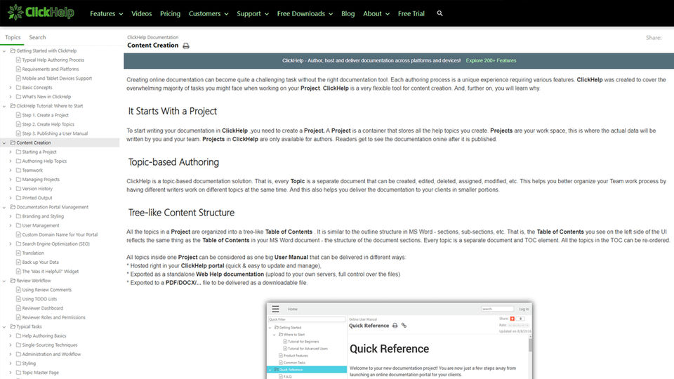 ClickHelp screenshot 1