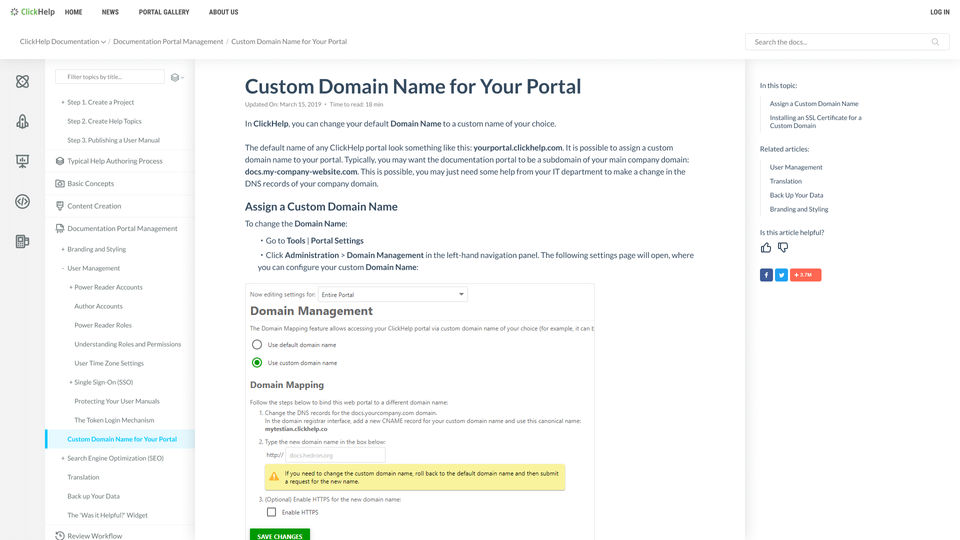 ClickHelp screenshot 2