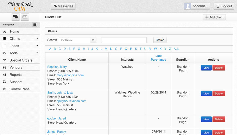 Client Book CRM screenshot 3