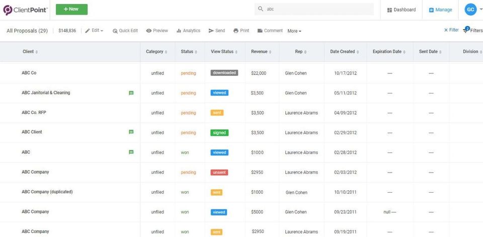 ClientPoint screenshot