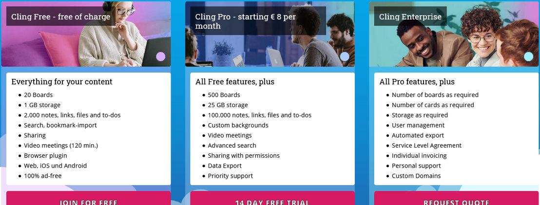 Cling pricing 1