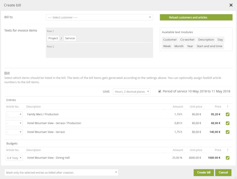 clockodo screenshot 1