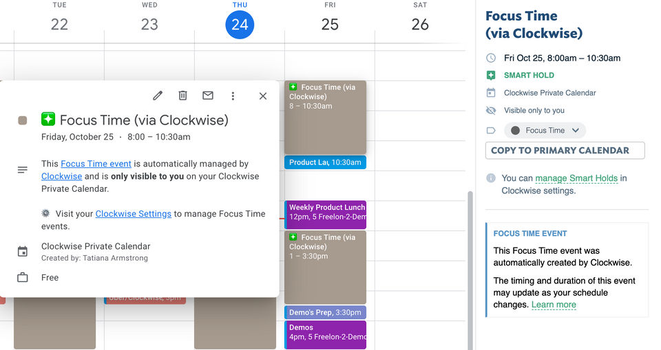 Clockwise screenshot 1