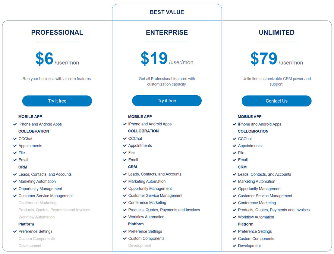 CloudCC CRM screenshot 2