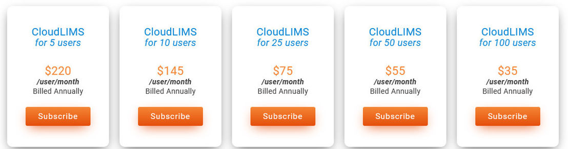 CloudLIMS pricing 1