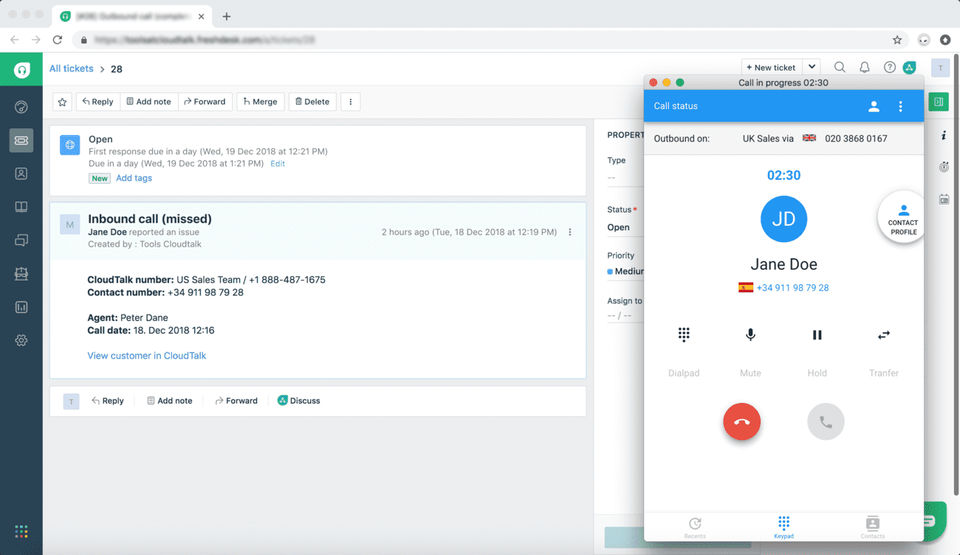 CloudTalk screenshot 1