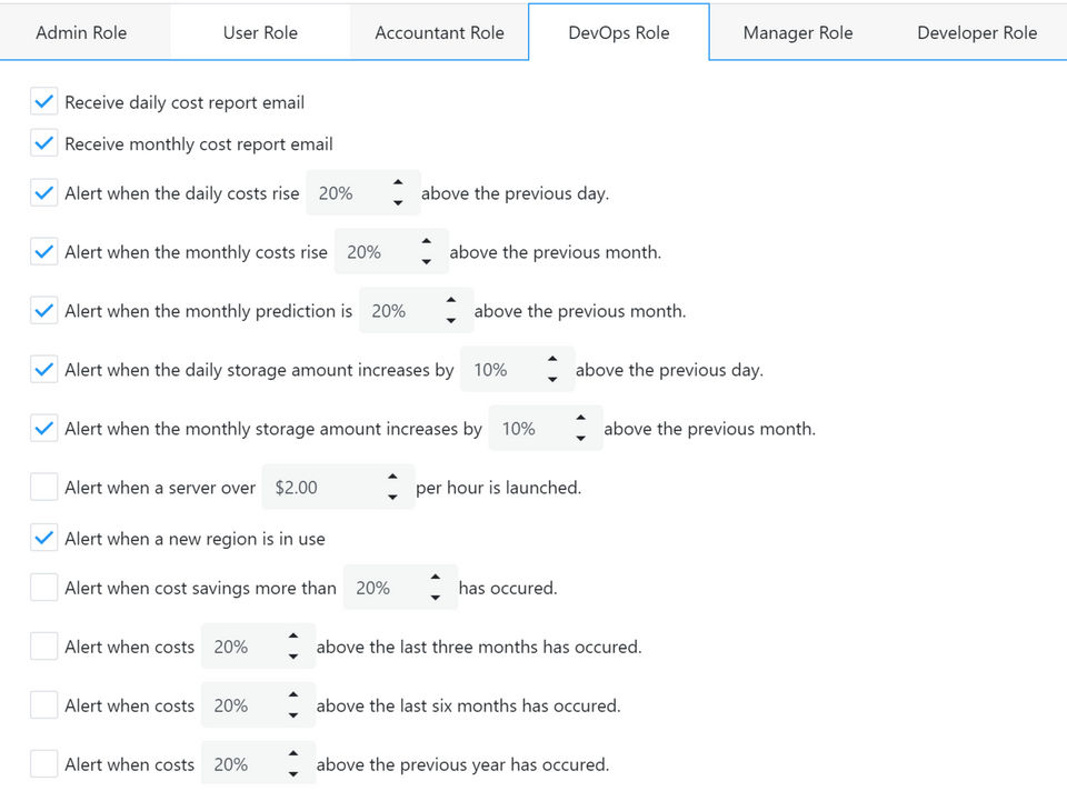 CloudyCosts screenshot 2