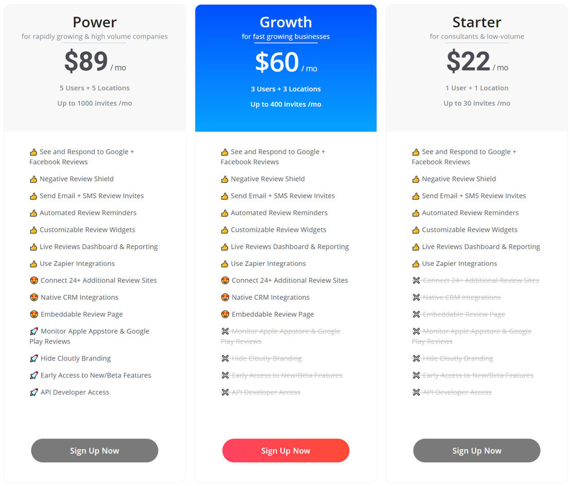 Cloutly pricing 1