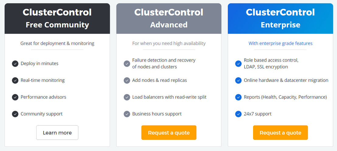 ClusterControl pricing 1