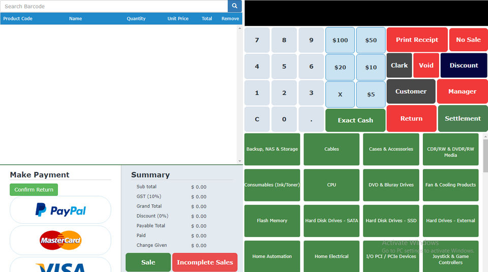 CMSN POS screenshot 2