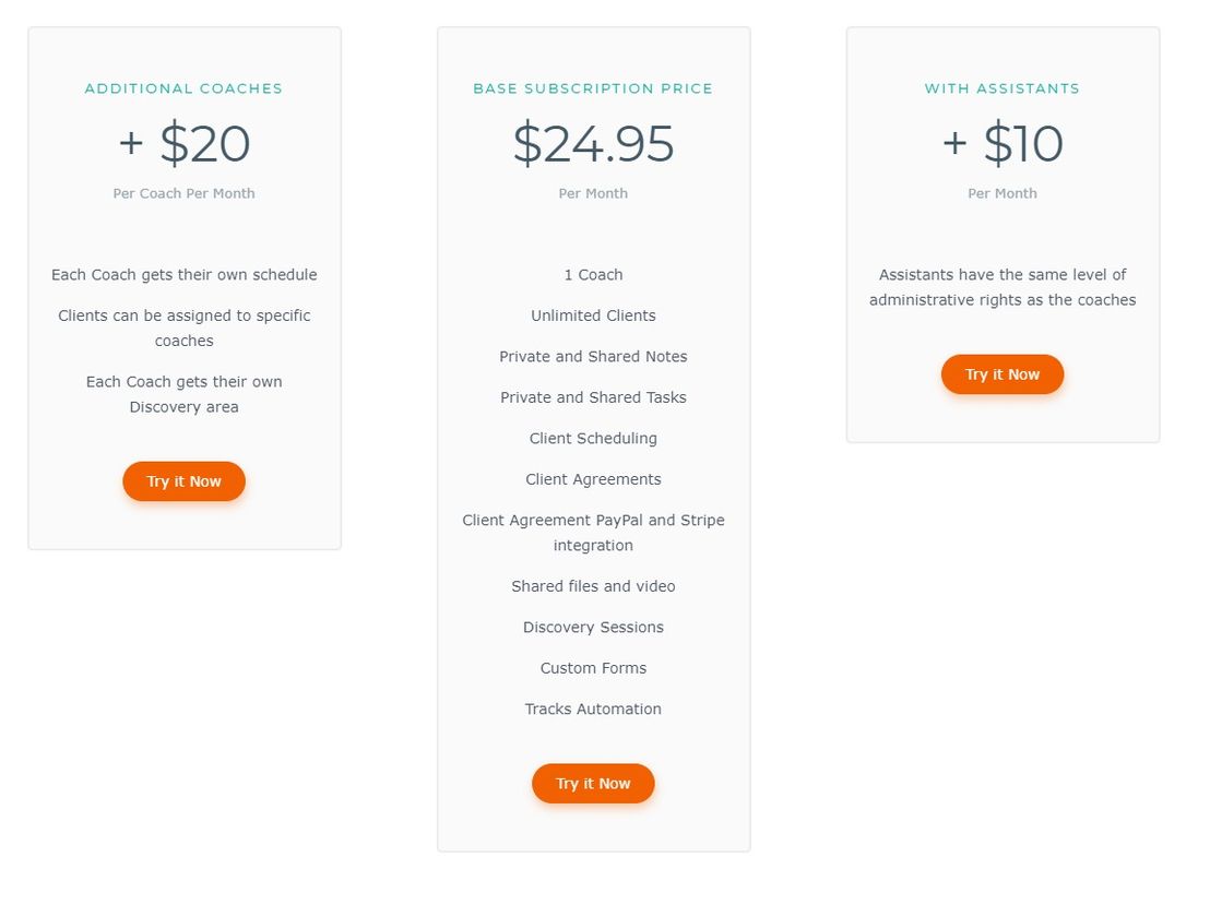 Coaching Lobby pricing 1