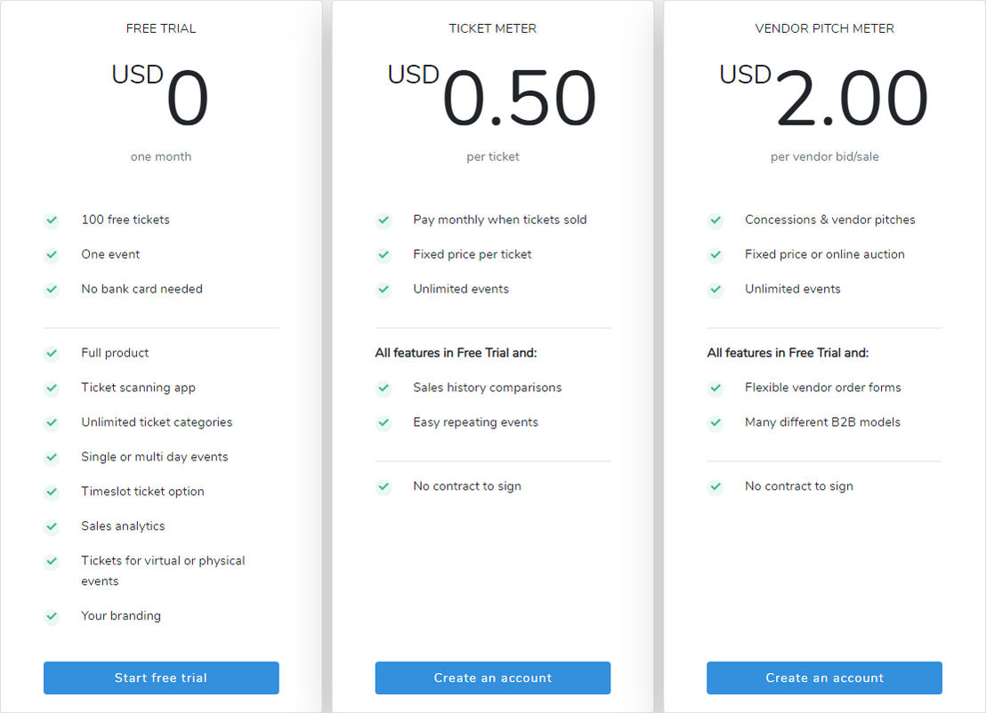 Coconut Tickets pricing 1