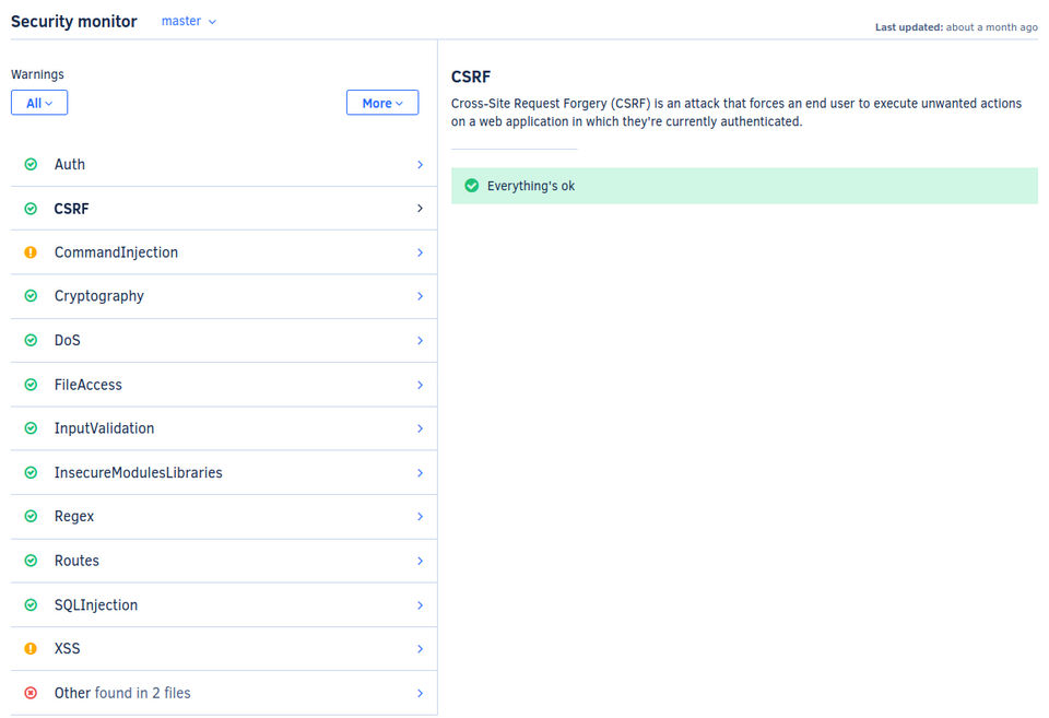 Codacy screenshot 1
