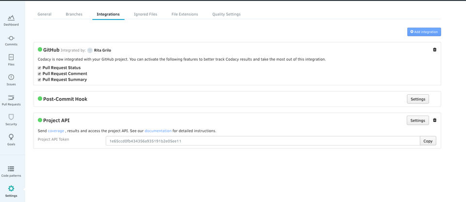 Codacy screenshot 4