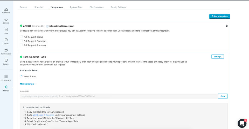 Codacy screenshot 3