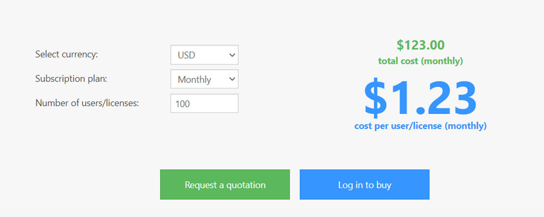CodeTwo Email Signatures for Office 365 pricing 1