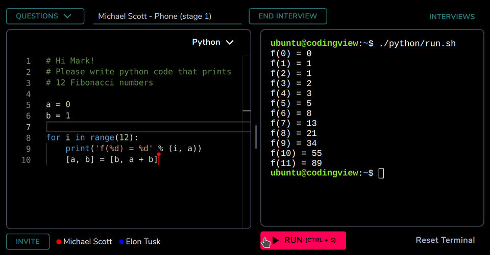 CodingView.io screenshot