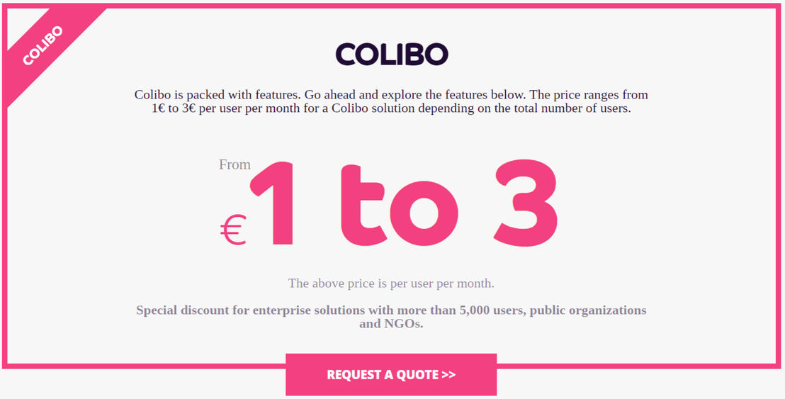 Colibo pricing 1