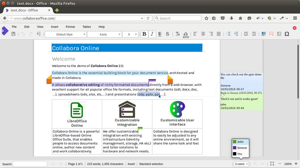 Collabora Online screenshot 2