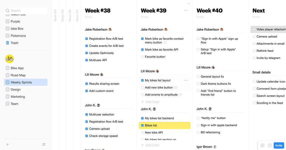 Columns screenshot 1