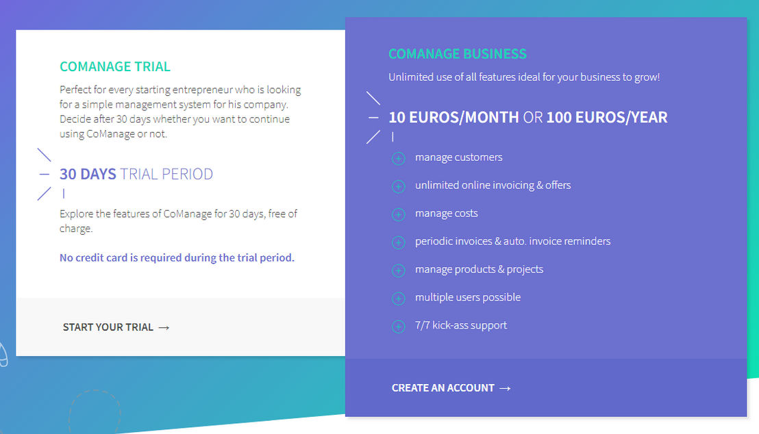 CoManage pricing