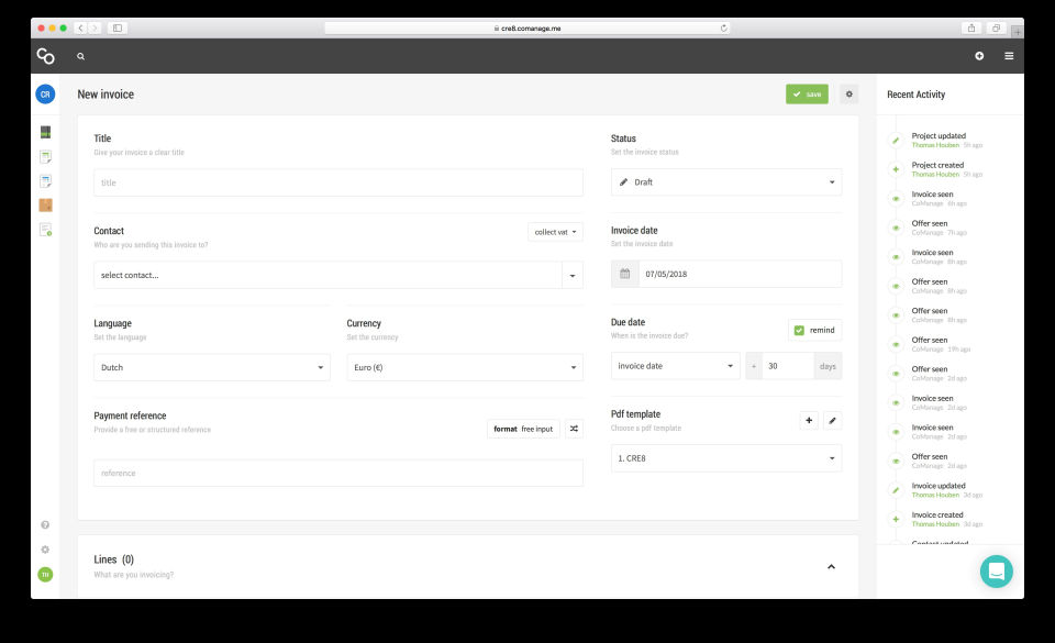 CoManage screenshot