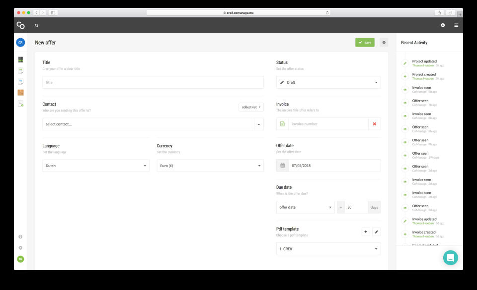 CoManage screenshot