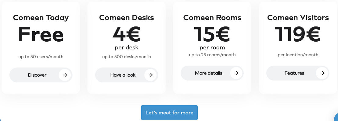 Comeen pricing