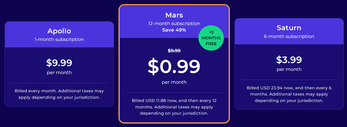 CometVPN screenshot 1