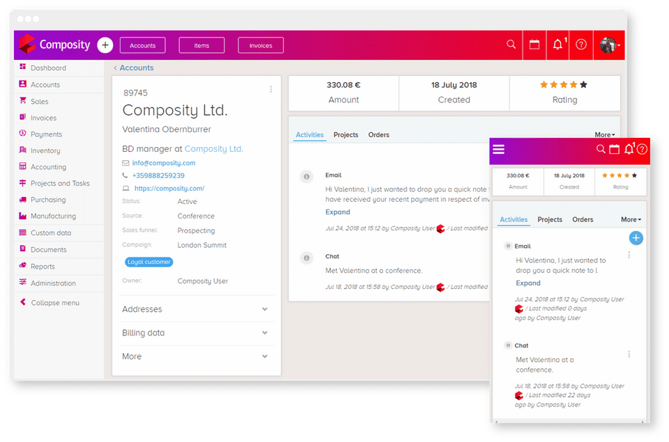 Composity CRM screenshot 3