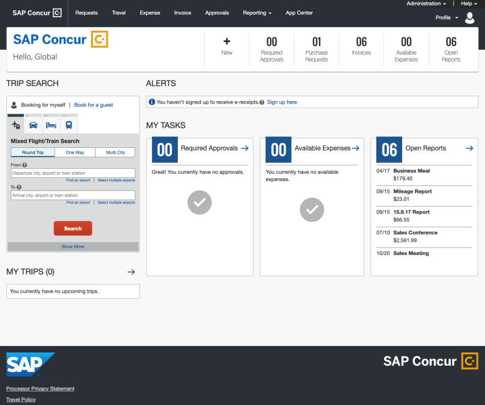 Concur Expense screenshot 1