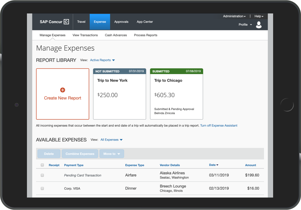 Concur Expense screenshot 2
