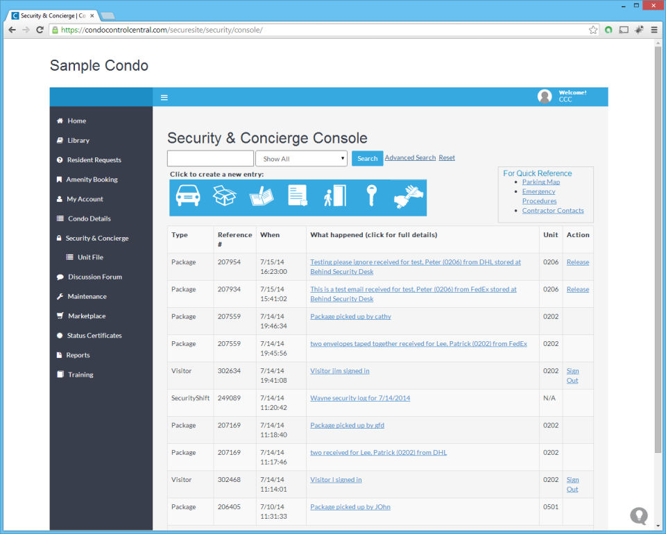 Condo Control Central screenshot 4